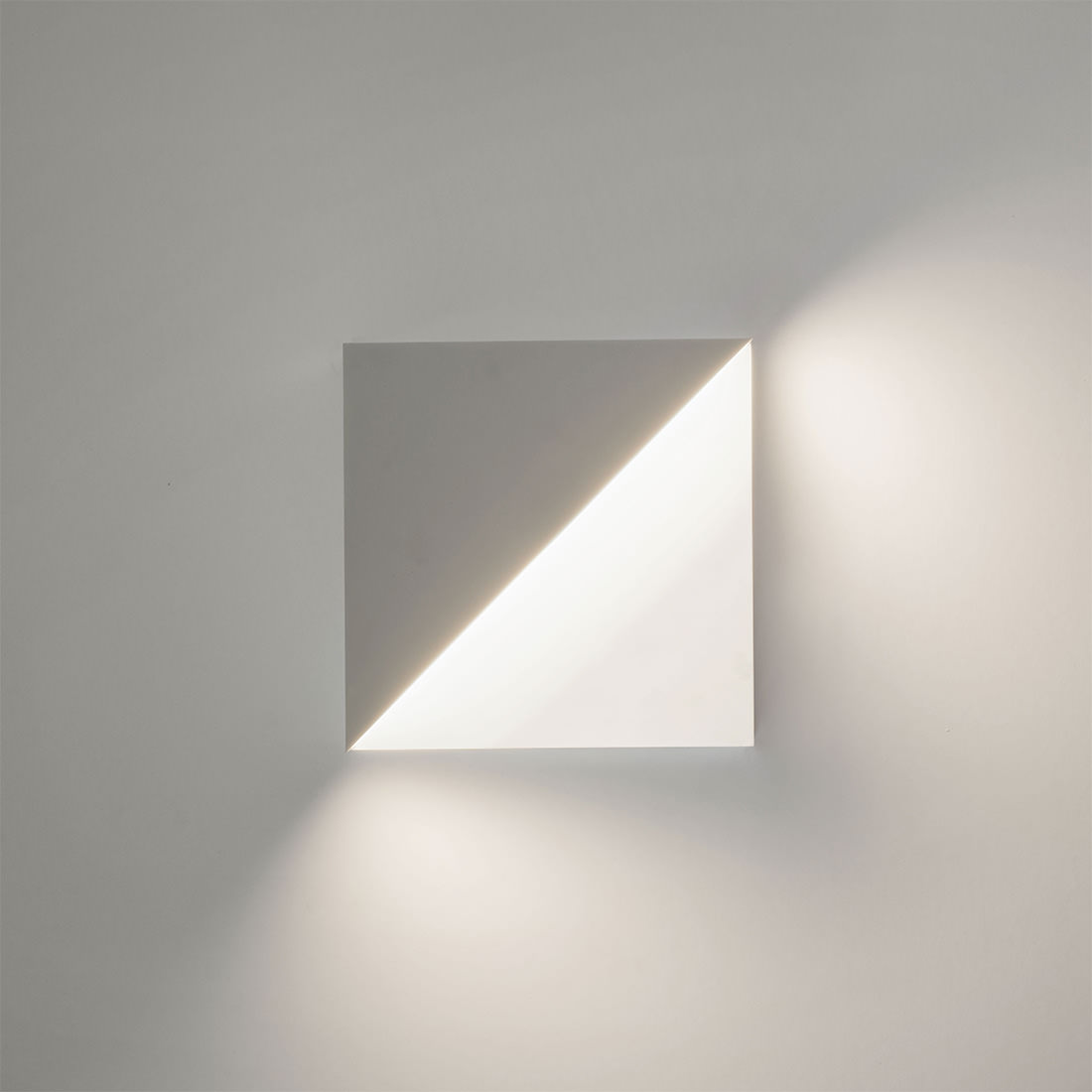 Cycladic Square Sconce Installed 3500K